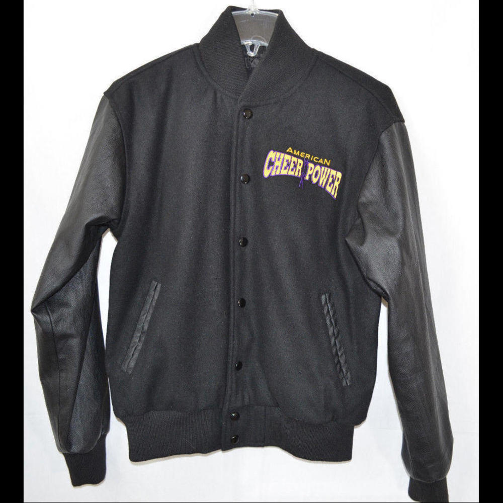 American Cheer Power National Champion Jacket Wool/Leather/Polyester Women's S